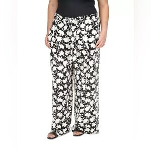 Michael Kors Plus Size Floral Belted Pants